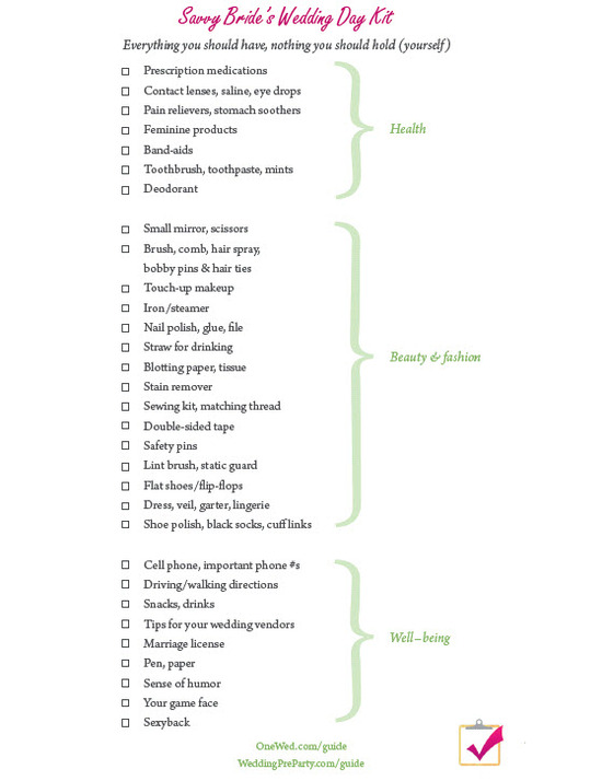 photo of Bubbly Bride: What's On Your Wedding Day Checklist?