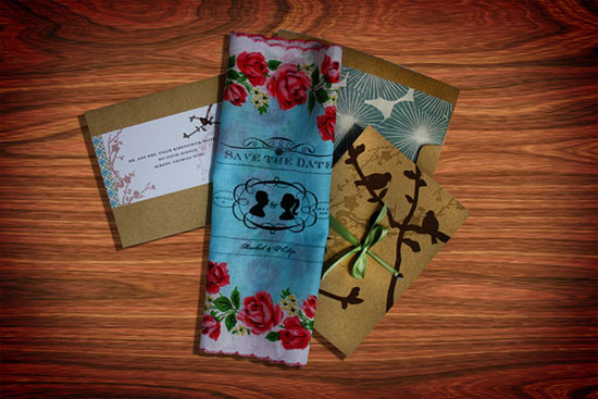 photo of Unique Wedding Idea: Lovely Save-The-Date Handkerchiefs