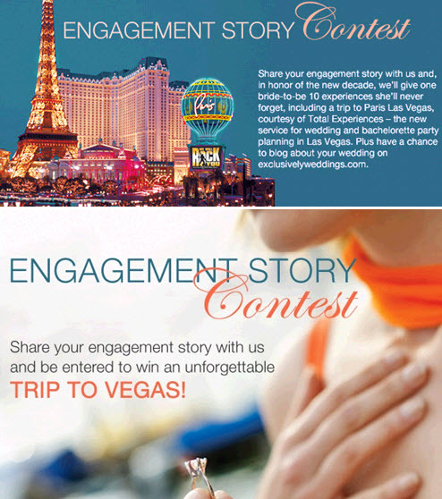 photo of Engagement Story contest from Exclusively Weddings- win a trip to Vegas!