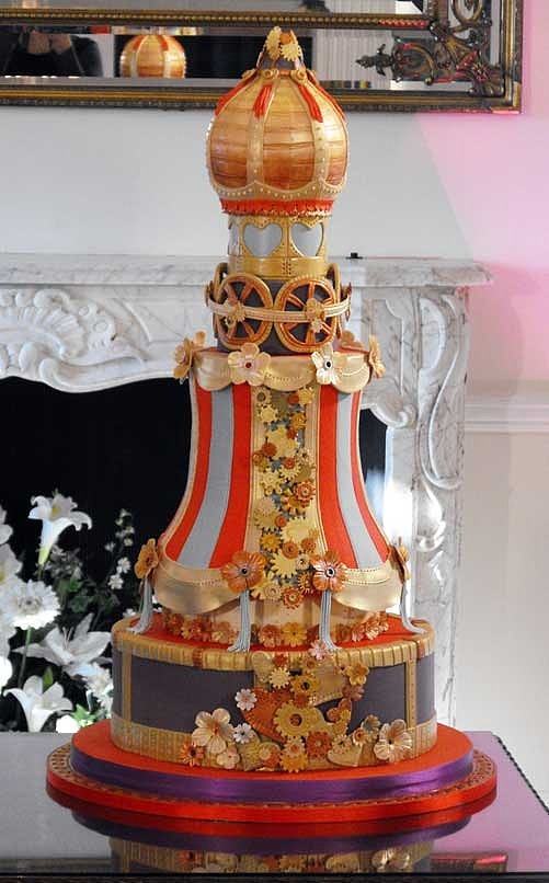photo of Steampunk Wedding Cake Theme