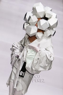 Cubist art in the shape of a wedding veil