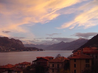 As this sunset shows, Lago Tramonto is a romantic honeymoon location in Northern Italy