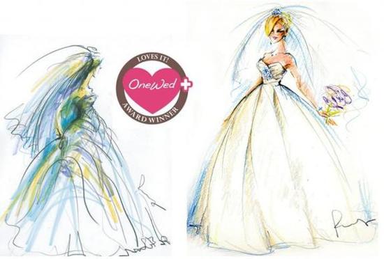 How would you like to have a hand-created illustration of you in your wedding dress?