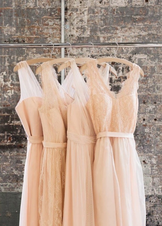 Blush Dresses Hanging