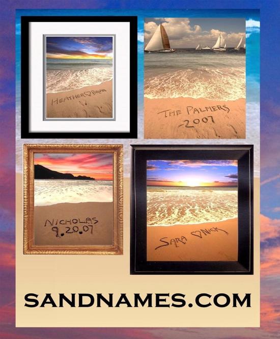 A memory that will last forever- Sandnames poster, with you and your fiance's name and wedding date!