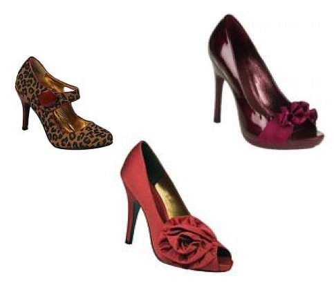 photo of These fabulous red high heels with bows and leopard spots are available from Shoes.com.