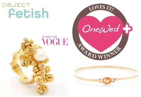 OneWed loves Object Fetish for bridal jewelry and custom wedding bands- truly works of art!
