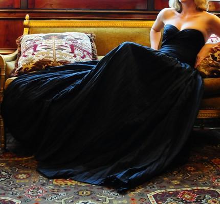 photo of Bubbly Bride: Not So Traditional in A Black Wedding Dress