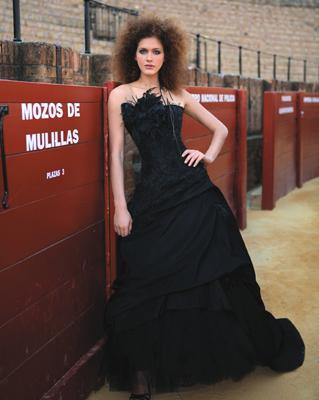 photo of Bubbly Bride: Not So Traditional in A Black Wedding Dress