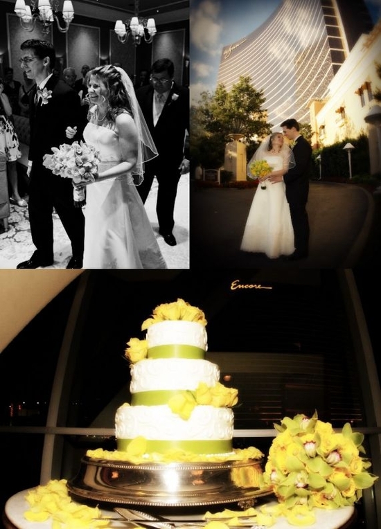 Stunning yellow and sage green intimate wedding at The Wynn, Las Vegas