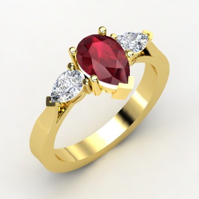 photo of Trios Pear Engagement Ring