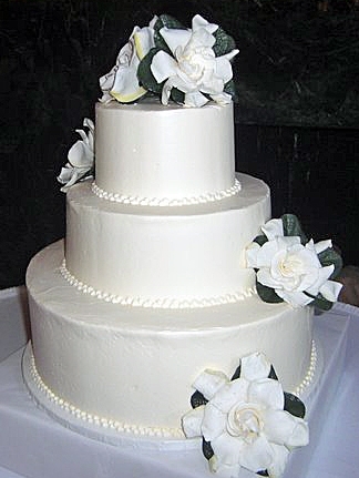 photo of Classic White Buttercream with Gardenias