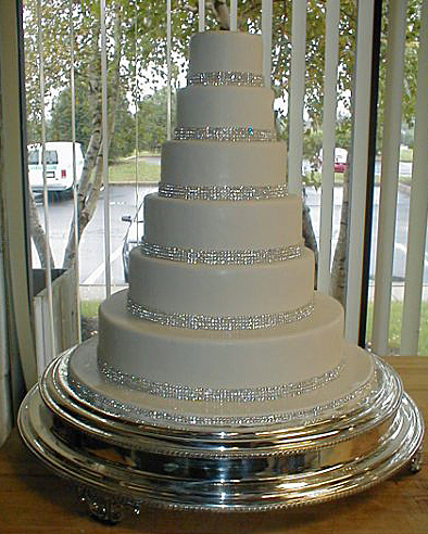 photo of Rhinestone Tiered Wedding Cake