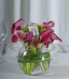 photo of Pink Calla & White Stargazer Lily Centerpiece