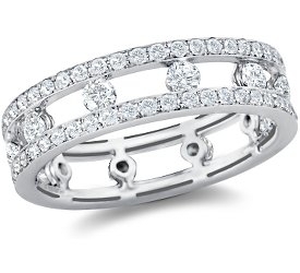 photo of Eternity Ring: Diamond, Channel-Set, Pave, White Gold