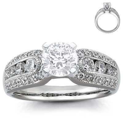 photo of Engagement Ring: Pave & Channel-Set Diamonds, Platinum