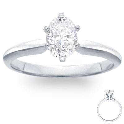 photo of Engagement Ring:  6-Prong Solitaire, White Gold