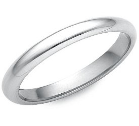 photo of Wedding Ring: 2.5mm White Gold