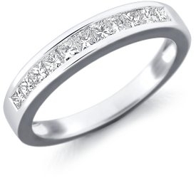 photo of Wedding Ring: 11 Princess Diamonds, White Gold