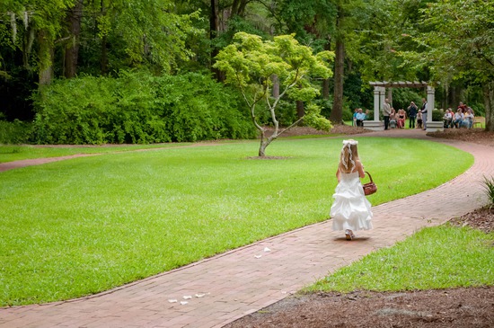 Flower Girl Waling Down the Aisle