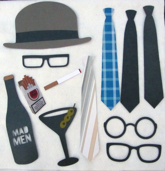 photo of Mad Men photobooth props