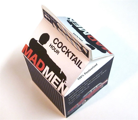 photo of Mad Men wedding favor boxes
