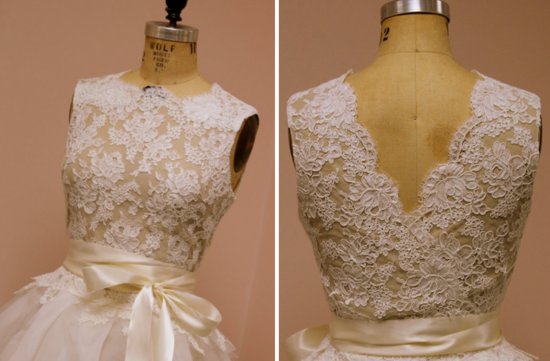 photo of Lace bridal top with nude lining