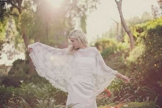 photo of Lace bridal cape