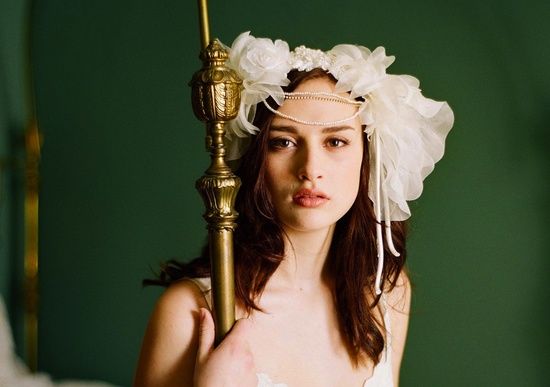 photo of Bridal silk floral headpiece