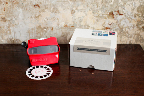 photo of Viewmaster wedding invitation