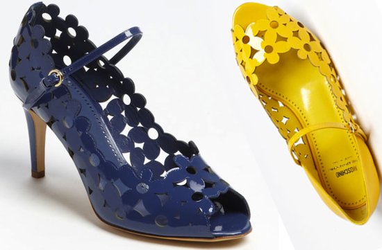 photo of Moschino Cheap & Chic floral bridal heels