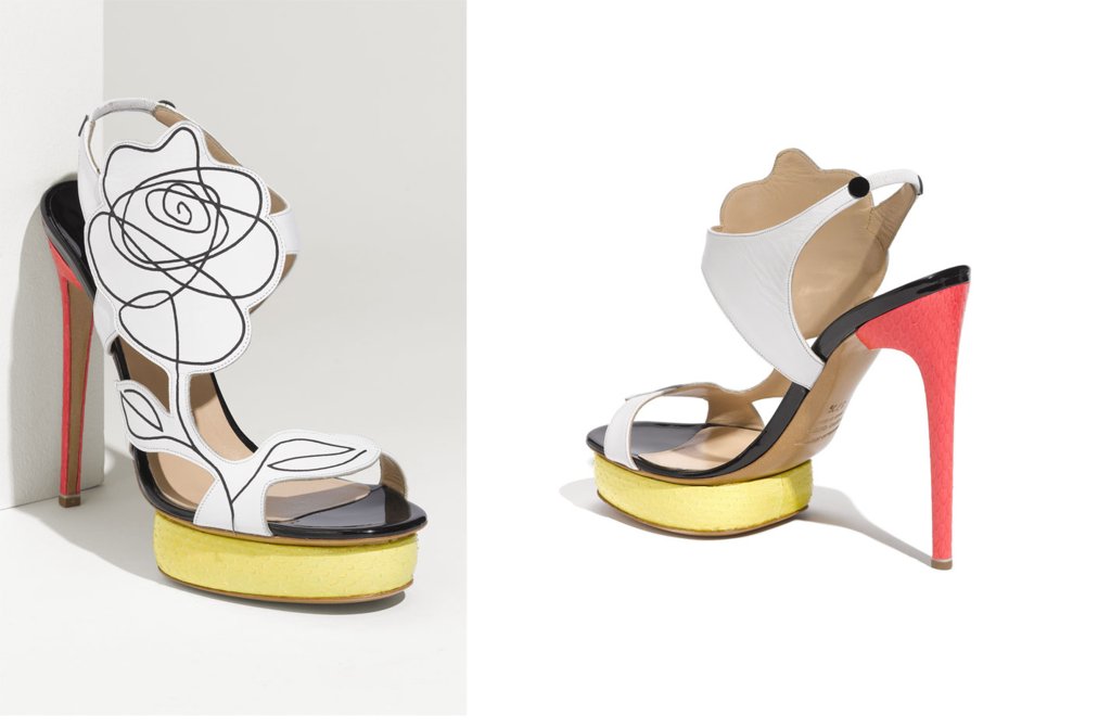 Floral-wedding-shoes-splurge-worthy-bridal-heels-white-black-red-yellow.full