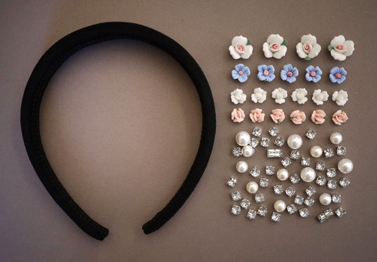 photo of dolce gabbana inspired bridal tiara wedding hair accessories DIY 2