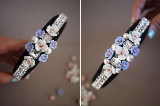 photo of dolce gabbana inspired bridal tiara wedding hair accessories DIY 4