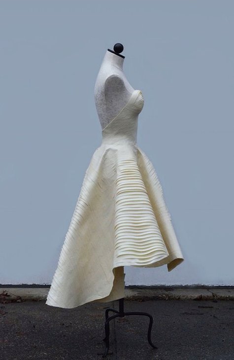 photo of unique wedding dresses masking tape LWD 3