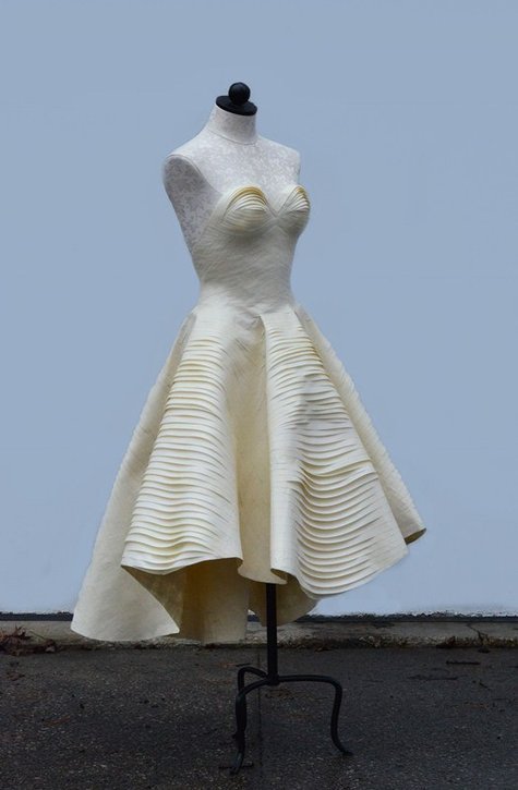 photo of unique wedding dresses masking tape LWD 2