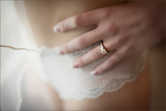 romantic bridal boudoir wedding photography round engagement ring