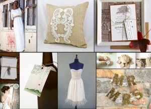 photo of linen favor bag