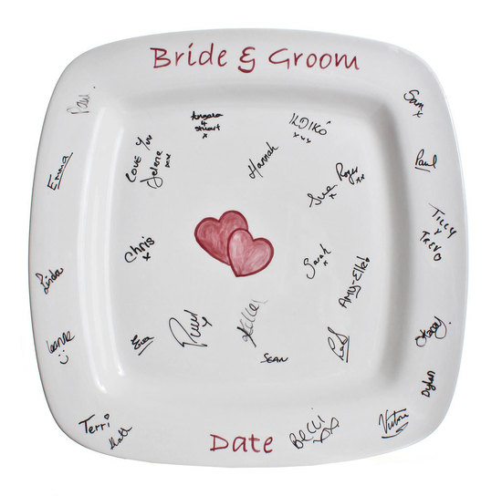 photo of Signature guest book platter