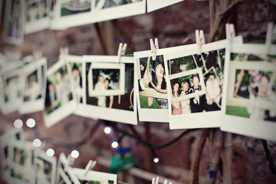 photo of unique wedding guest book ideas poloroids