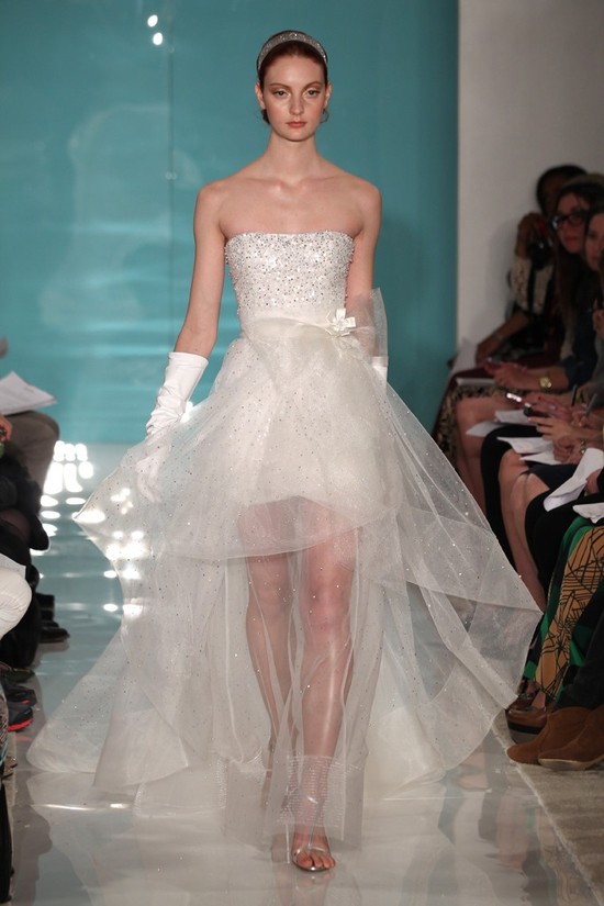 photo of 2013 wedding dress trend sheer necklines illusion fabric Reem Acra 3