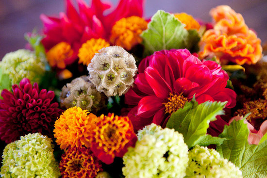 photo of Vibrant Spring Wedding Flowers