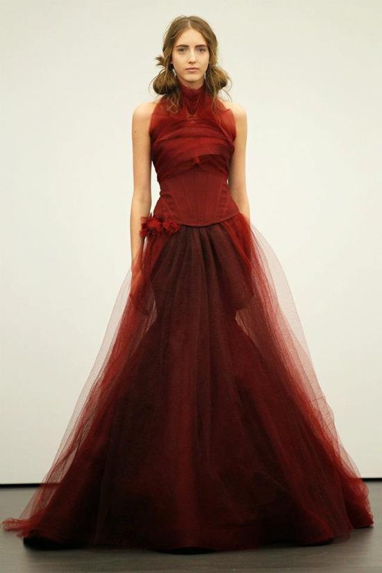 photo of Vera Wang Sees Red for Spring 2013 Brides