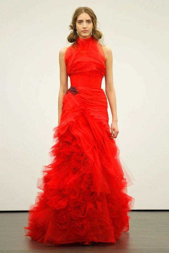 photo of Vera Wang Sees Red for Spring 2013 Brides