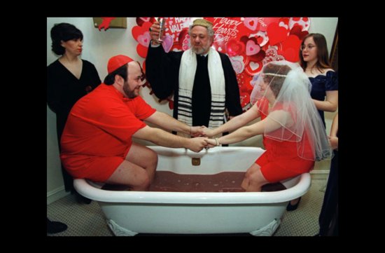 photo of wacky wedding photos weird crazy weddings friday the 13th chocolate milk vows
