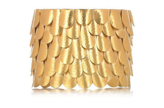 photo of Gold-plated feather cuff