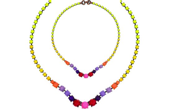 photo of Tom Binns neon bridal necklace