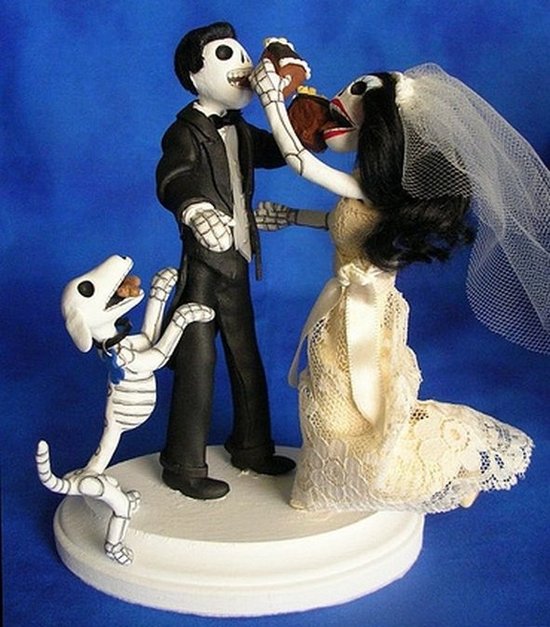 photo of day of the dead wedding cake toppers offbeat wedding ideas