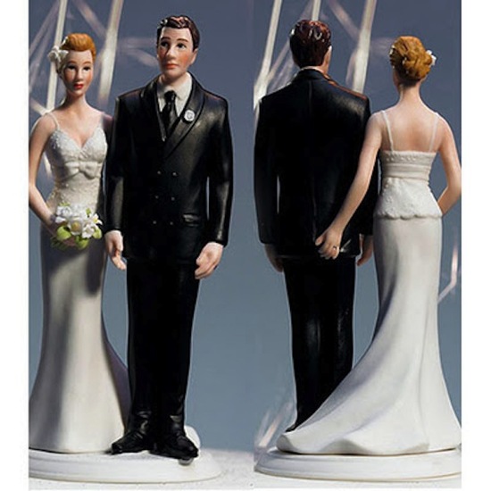 photo of love pinch wedding cake toppers