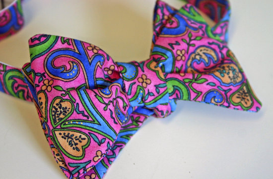 photo of Bold paisley groom's bow tie
